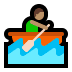 🚣🏽‍♂️ man rowing boat: medium skin tone display on Windows